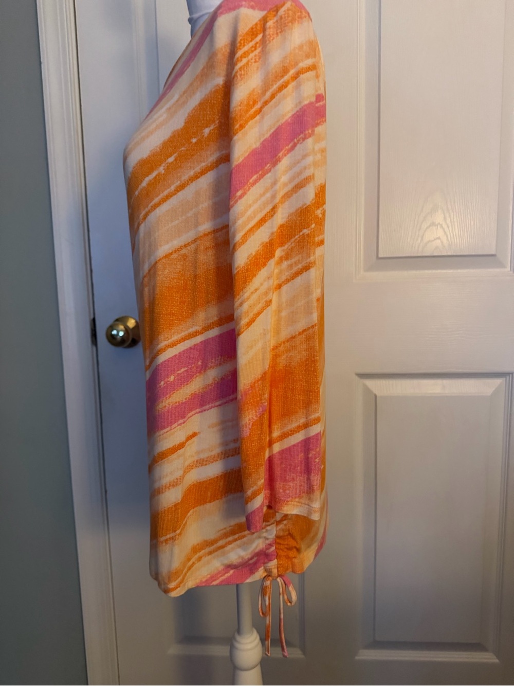 Ruby Rd. Pink & Orange Diagonal Stripe Tunic - Picture 2 of 4